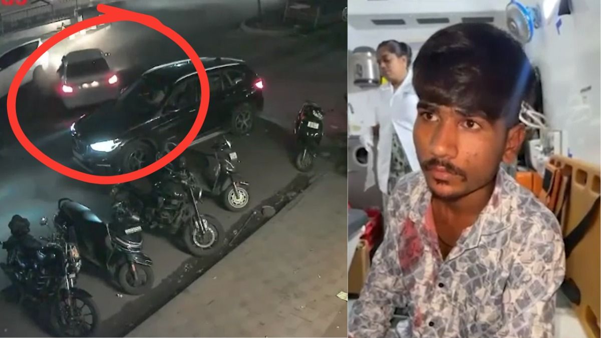 कार को टक्कर मारते हुए डिजायर