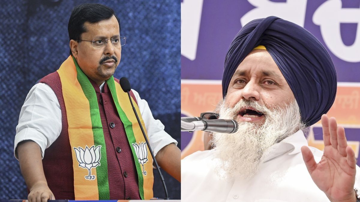Nitin Nabin and Sukhbir Singh Badal (Photo/PTI)