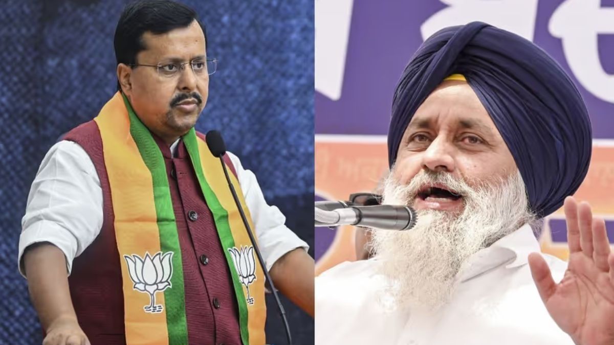 Nitin Nabin and Sukhbir Singh Badal (Photo/PTI)