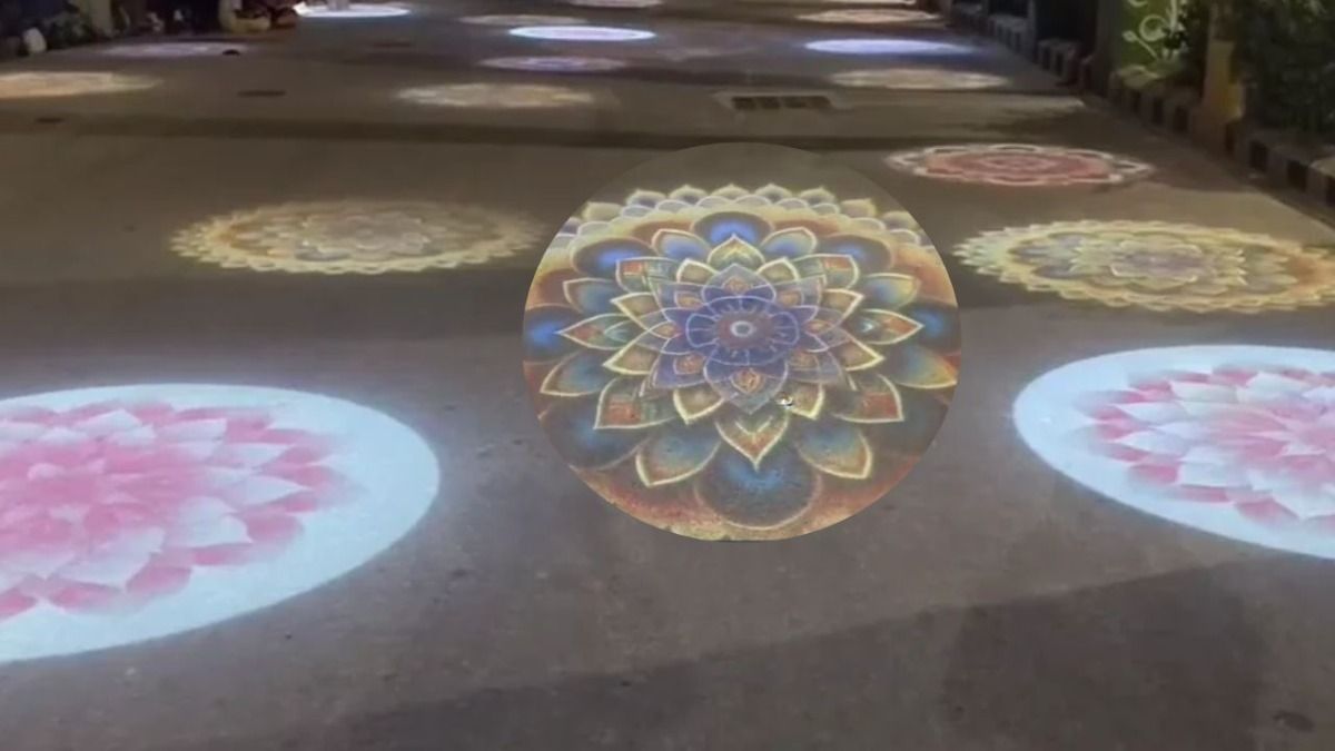 Digital Rangoli in Ayodhya