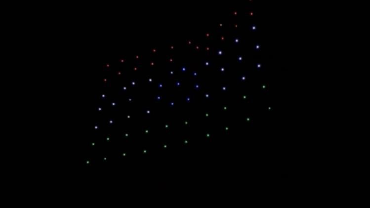 आसमान में  100 ज्यादा  ड्रोन उड़े 