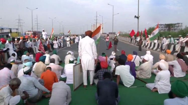  दिल्ली बॉर्डर पर शांतिपूर्ण माहौल (फोटो- एएनआई)