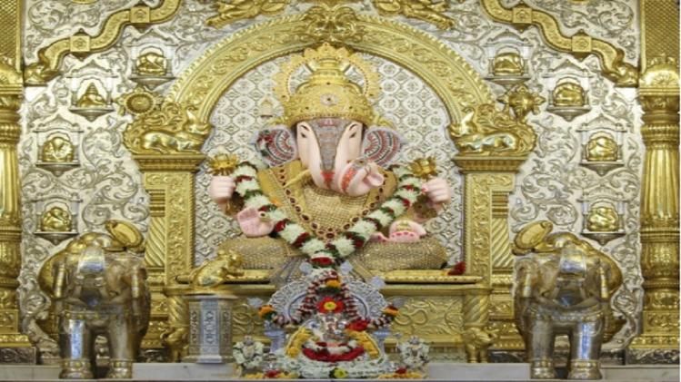 दगडू सेठ हलवाई गणपति मंदिर में स्थापित भगवान गणेश की मूर्ति.