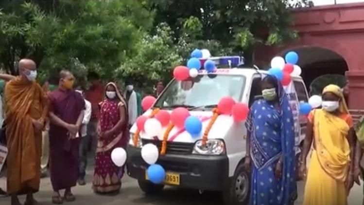 gaya dm flagged off free ambulance