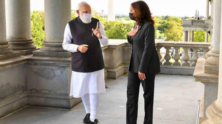 PM Modi meets US Vice President Kamala Harris