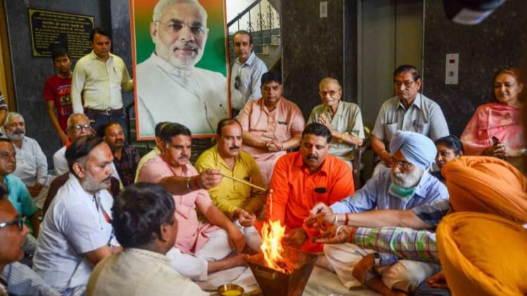 See how BJP leaders celebrated PM Modi's 71st birthday 