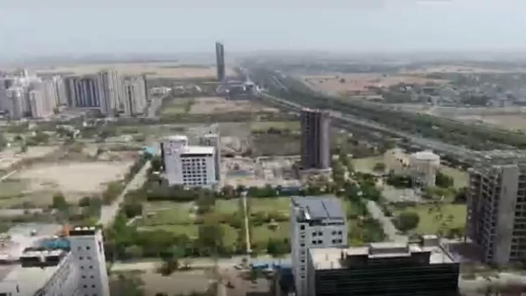 sky walk of multimodal transport hub