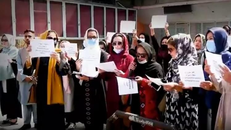 women demonstration in kabul