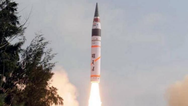 nuclear capable Agni-5 missile 