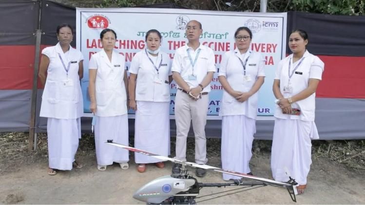 drone delivers corona vaccine