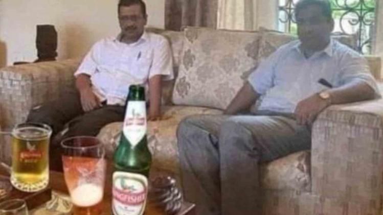  Photo of Delhi CM Arvind Kejriwal with beer bottle viral, know the truth 
