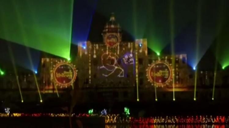 लखनऊ के गोमती तट पर शानदार नजारा