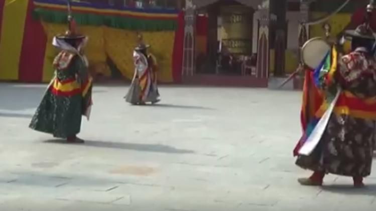 Buddhist monks started traditional dance
