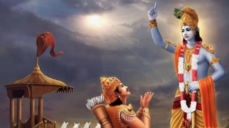 Shri Krishna gave divine knowledge to Arjuna