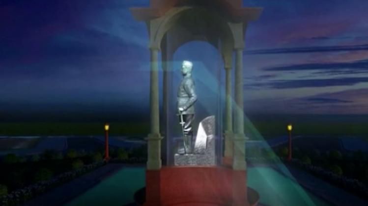 Hologram statue of Netaji