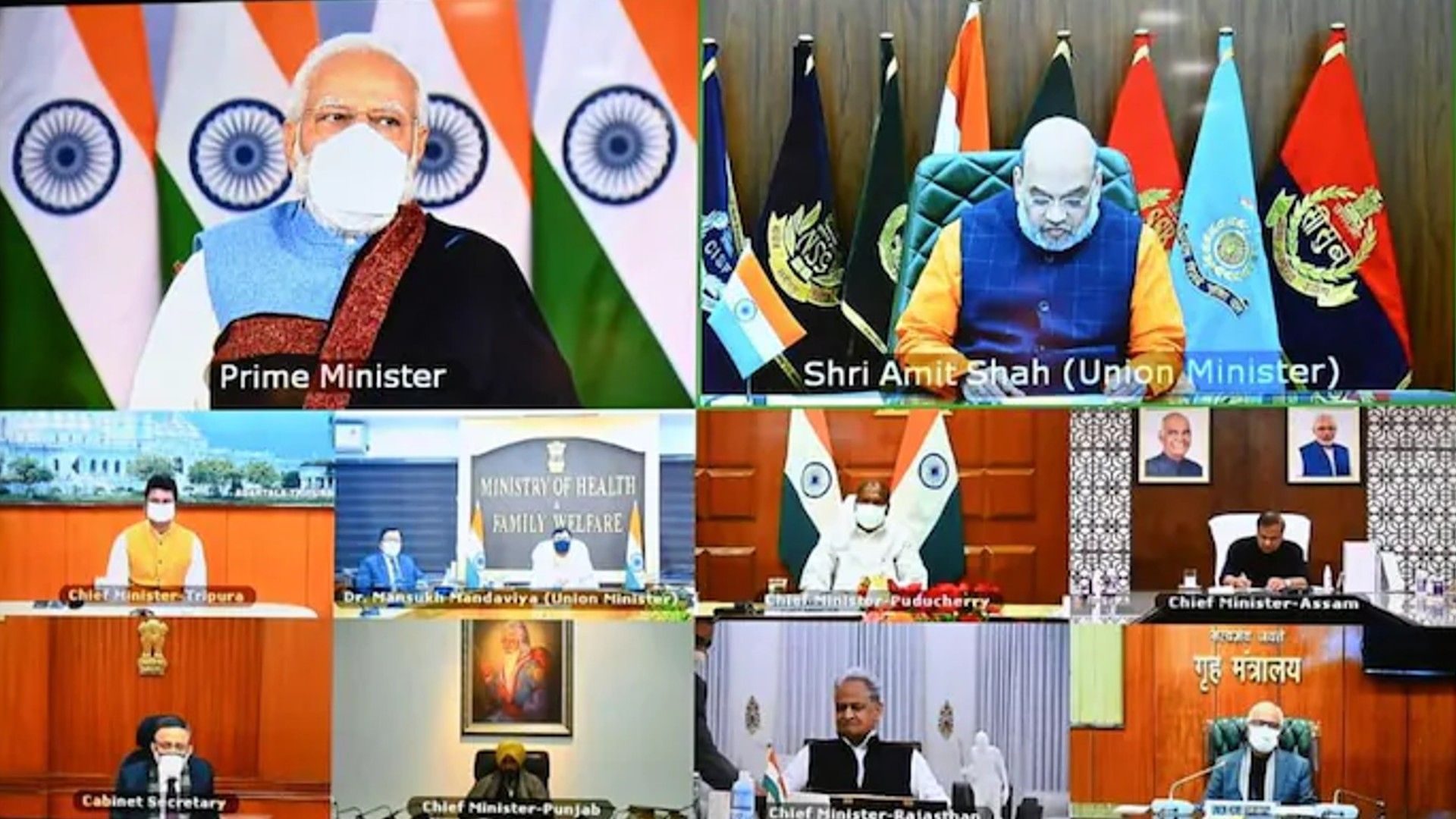 pm modi meeting with cms over omicron