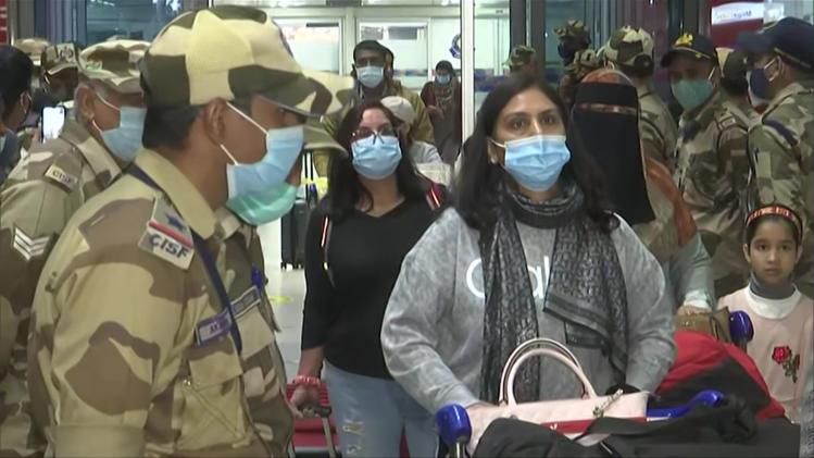 Indian students arrived at Delhi