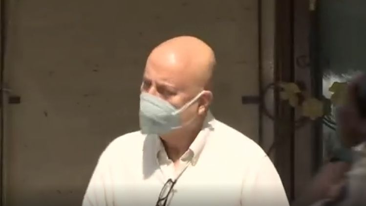 Anupam Kher at Lata Mangeshkar's Residence