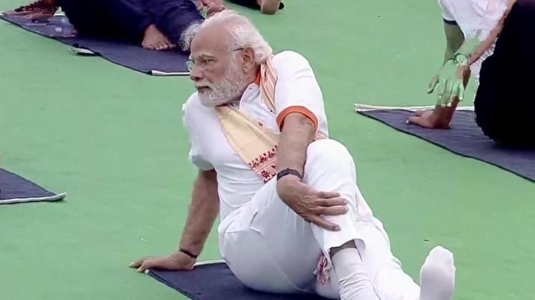 PM Modi on Yoga Day (Photo: ANI)