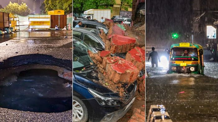 દિલ્હીના વરસાદની તસવીરો