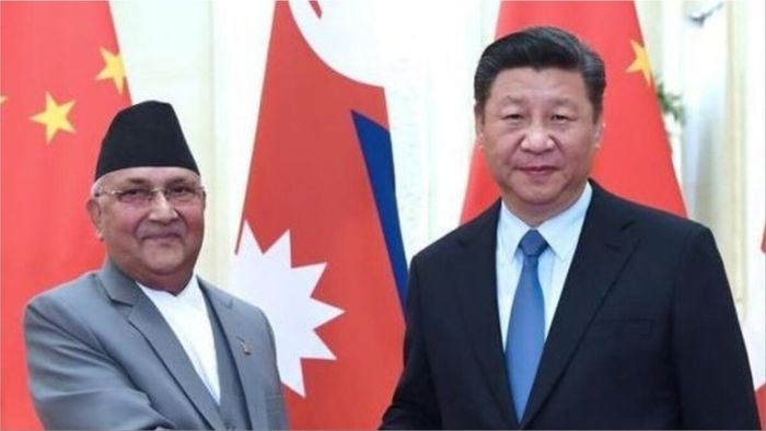 नेपाळचे पंतप्रधान के.पी. शर्मा ओली आणि चीनचे राष्ट्राध्यक्ष शी जिनपिंग (फोटो- China_Amb_India/X)