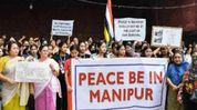 Manipur's violence-hit people hold demonstration near Raj Bhavan seeking to return home Manipur's violence-hit people hold demonstration near Raj Bhavan seeking to return home