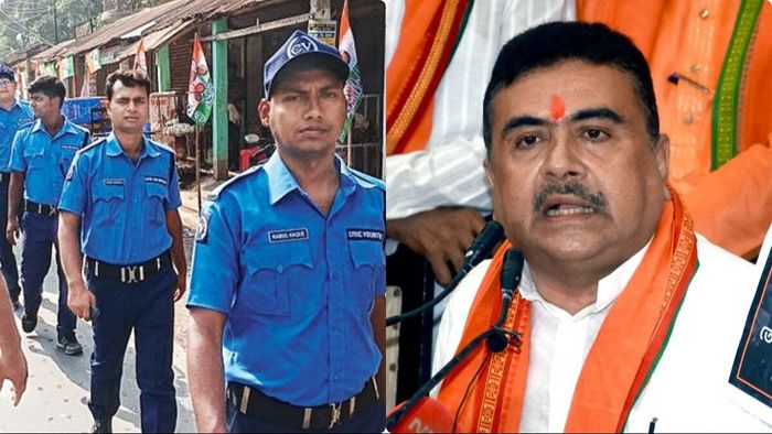 সিভিক ভলান্টিয়ার, শুভেন্দু অধিকারী। ফাইল ছবি