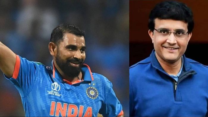 মহম্মদ শামি ও সৌরভ গঙ্গোপাধ্যায়