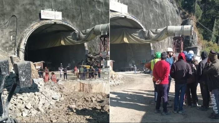 under construction tunnel broken