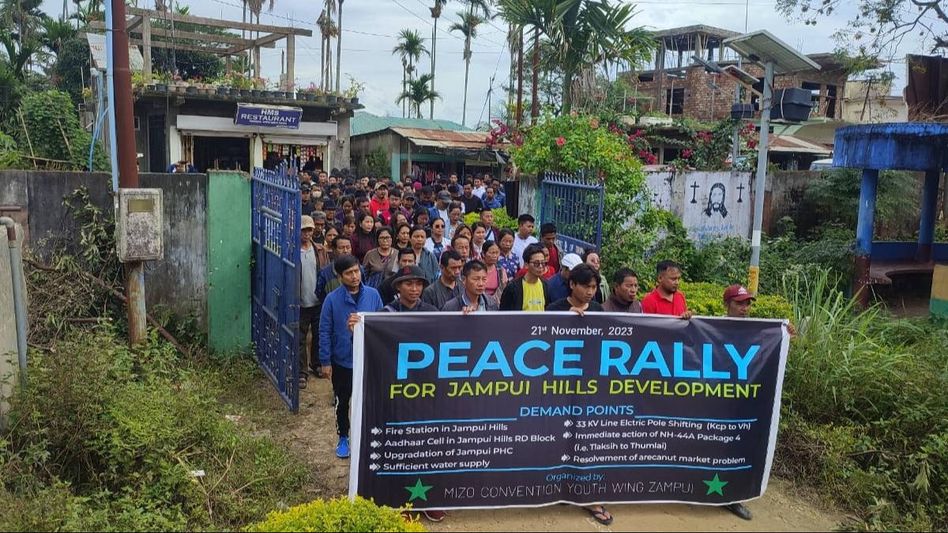 Tripura: Mizo youth wing leads peace rally in Jampui hills, urges development and solutions to key issues Tripura: Mizo youth wing leads peace rally in Jampui hills, urges development and solutions to key issues