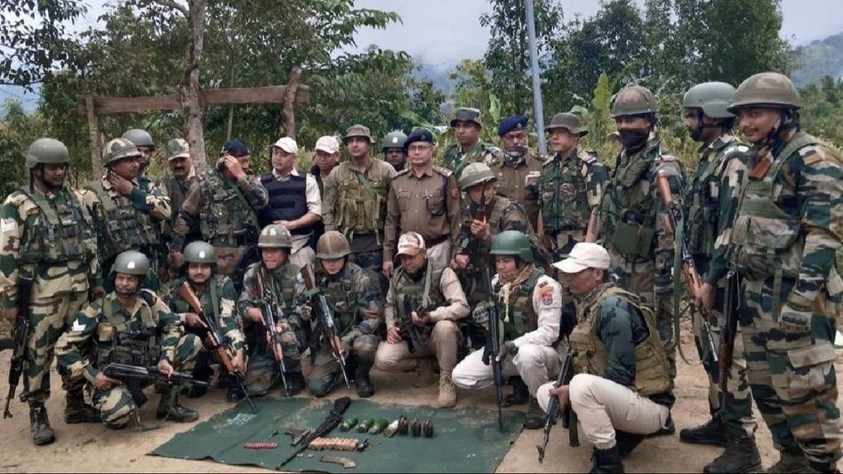 Manipur: Huge cache of arms and ammunition during search operation in vulnerable areas of Imphal East district Manipur: Huge cache of arms and ammunition during search operation in vulnerable areas of Imphal East district