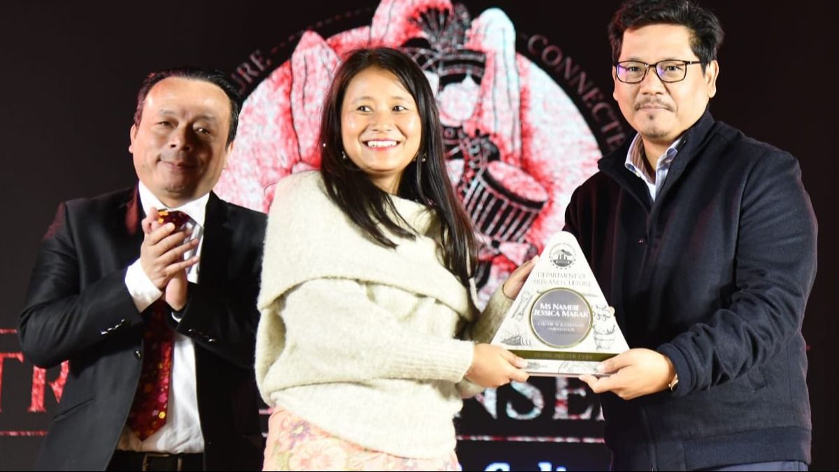 Meghalaya government awards Masterchef India's Semi-finalist Nambie Jessica Marak for promoting state's tribal cuisine