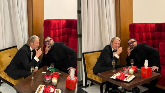 Anurag Kashyap shares cigarette break with Hannibal actor Mads Mikkelsen