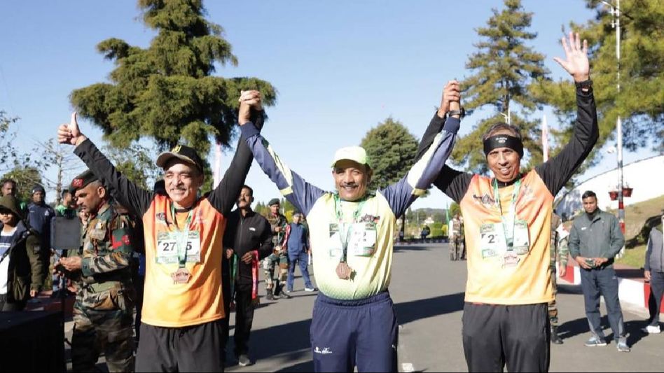 Meghalaya: NDA course-mates make history in Shillong , sweep podium at Assam Rifles Hills Half Marathon Meghalaya: NDA course-mates make history in Shillong , sweep podium at Assam Rifles Hills Half Marathon
