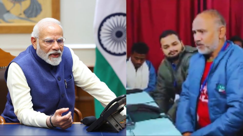 पीएम मोदी से बात करते हुए गब्बर सिंह नेगी पीएम मोदी से बात करते हुए गब्बर सिंह नेगी