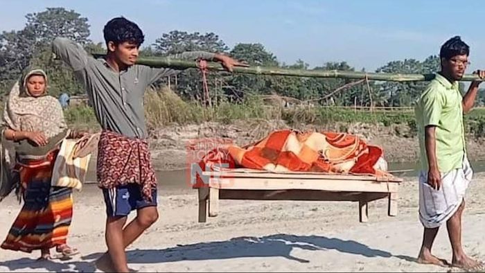 Assam: Healthcare crisis grips Dhubri's char areas, family members shoulder ailing loved ones as timely transport eludes them