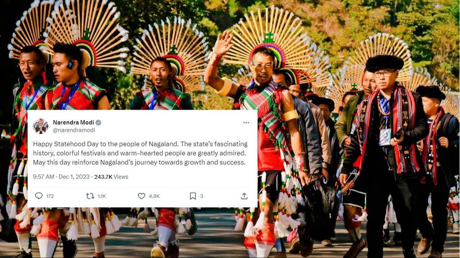 PM Modi greets people of Nagaland on it's 61st Statehood Day PM Modi greets people of Nagaland on it's 61st Statehood Day