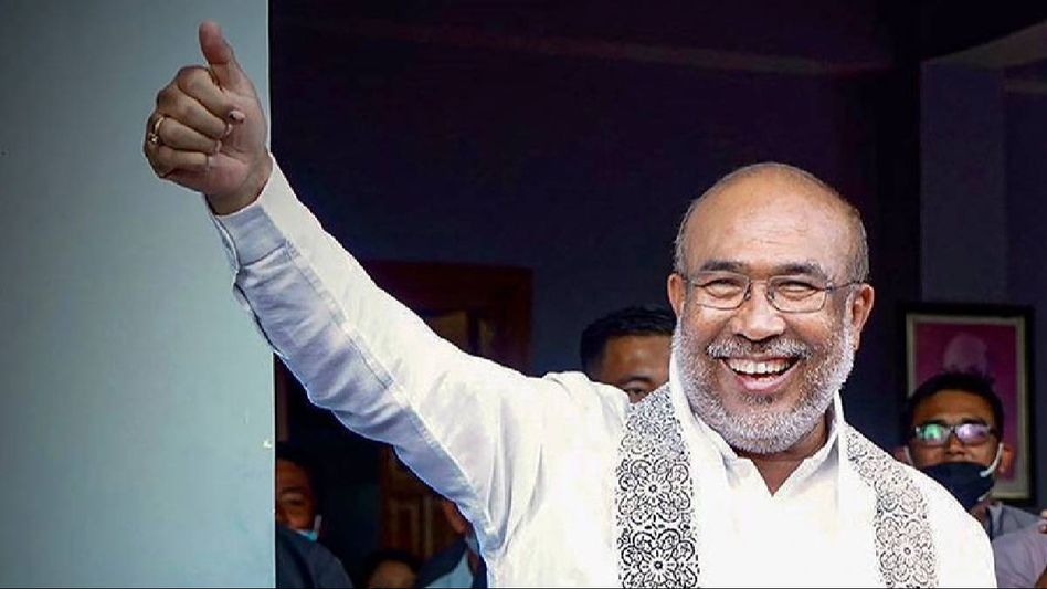 Manipur CM N Biren Singh congratulates BJP's victory in assembly polls Manipur CM N Biren Singh congratulates BJP's victory in assembly polls