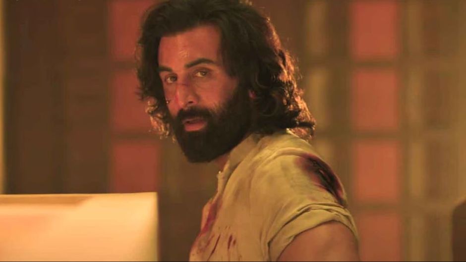 एनिमल फिल्म के एक सीन के दौरान रणबीर कपूर