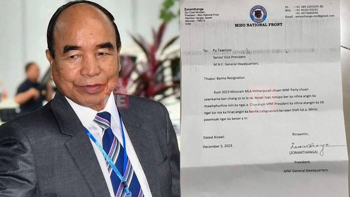 Zoramthanga resigns as Mizo National Front party president