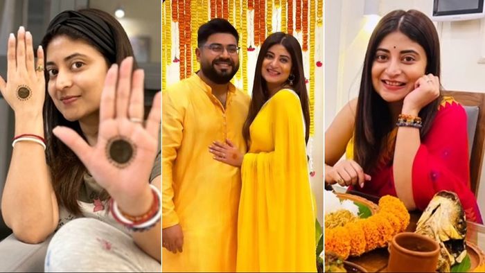 সৌম্য- সন্দীপ্তার বিয়ের নানা মুহূর্ত (ছবি: ইনস্টাগ্রাম)