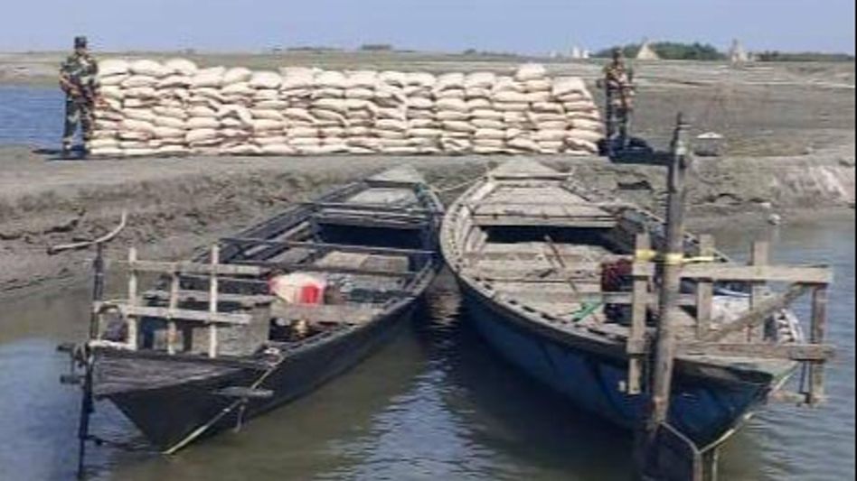 Assam: BSF foils sugar smuggling attempt at Indo-Bangladesh Border Assam: BSF foils sugar smuggling attempt at Indo-Bangladesh Border