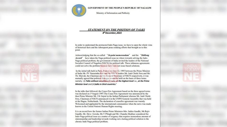 NSCN(IM) Insists on Separate Flag and Constitution for Nagas, Cites Centre's Backtracking as Breach of Trust NSCN(IM) Insists on Separate Flag and Constitution for Nagas, Cites Centre's Backtracking as Breach of Trust
