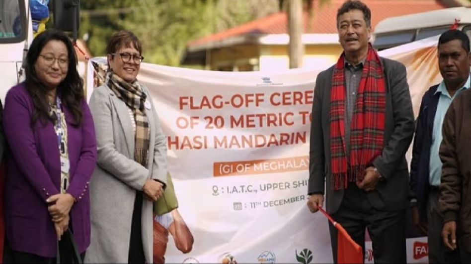 Meghalaya exports 20 metric tonnes of Khasi Mandarin to Dubai Meghalaya exports 20 metric tonnes of Khasi Mandarin to Dubai