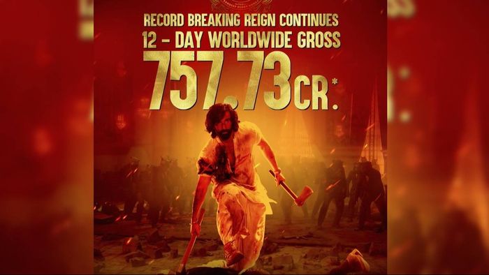 Ranbir Kapoor's 'Animal' Hits ?757.73 Crore Box Office Collection in 12 Days