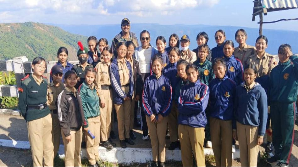 Assam Sprinter Hima Das boosts morale of NCC cadets in Shillong, shares her experiences Assam Sprinter Hima Das boosts morale of NCC cadets in Shillong, shares her experiences