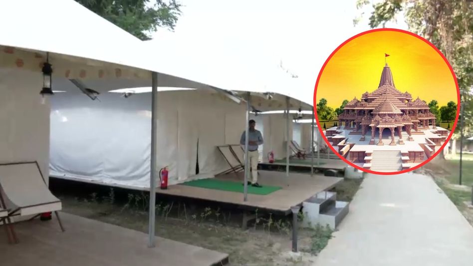 Tent city in Ayodhya Tent city in Ayodhya