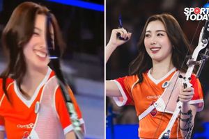 Thai Pop star Aheye hits perfect 10s in Archery - Reaction goes VIRAL SportsTak