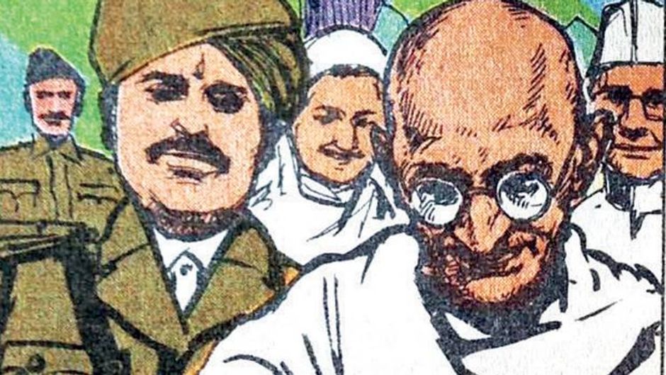 डॉ. के.बी. हेडगेवार पर आरआरएस पर आरएसएस की कॉमिक बुक का एक रेखाचित्र