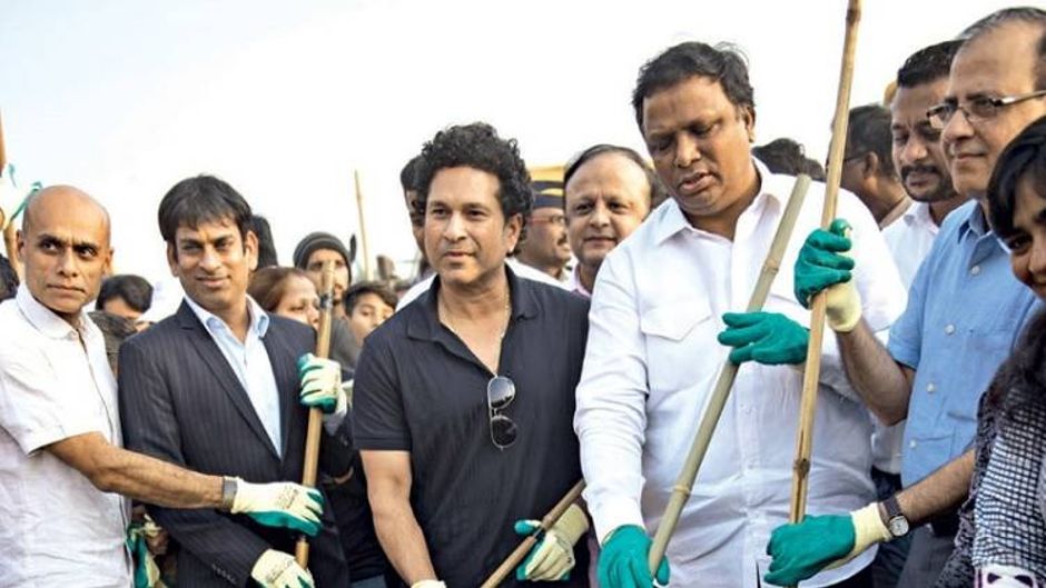 स्वच्छता को बढ़ावा सचिन तेंडुलकर पिछले दस साल से स्वच्छता को प्रोत्साहन दे रहे हैं